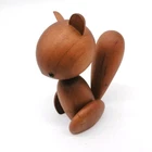 Vintage Japanese Wooden Squirrel Figure – Royal Pet by KOKESHI Artist OTA971