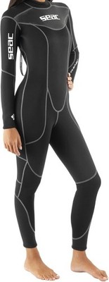 Neoprenanzug, Damen, Gr. M, Einteiler, 3mm, 20-30°C, Reißverschluss, Schwarz
