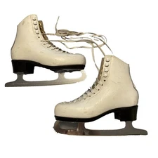 Risport Laser White Women's Ice Figure Skates MK Fiesta Sheffield  Eur 36 US 6.5