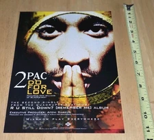 2pac Tupac Shakur Do For Love Rap 90s HYPE PROMO RADIO TRADE AD Poster 8.5x11