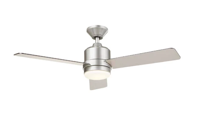 Hampton Bay Castlegate 44" LED Ceiling Fan Silver Indoor 3-Blade Light Remote 🔷 - Image 4 of 4