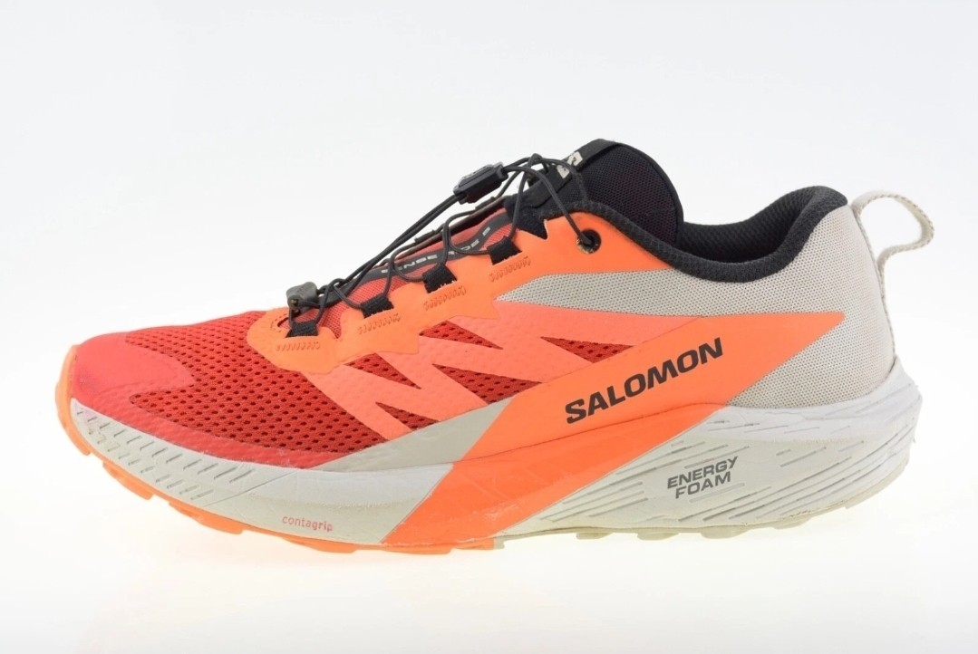 Salomon Sense Ride 5 arancione rosso grigio 470462 uomo running trail taglia UK 9