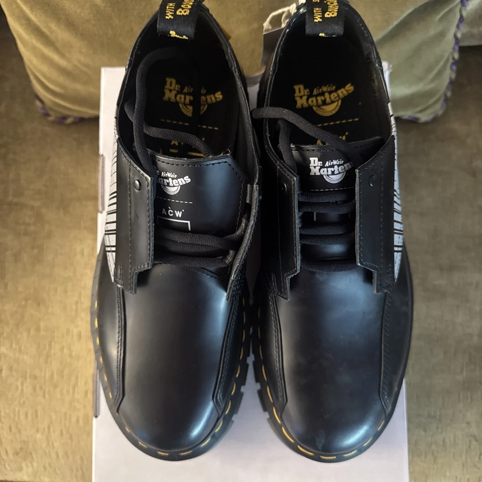 Dr Martens ACW UFO45 NEW US M9 US L10 Black Shiny Leather  Combat Boots NWB - Image 2 of 4