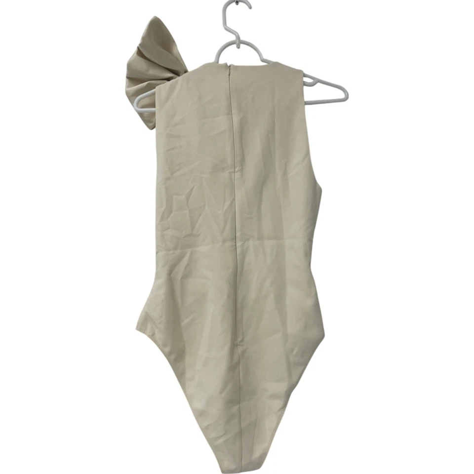 Body de mujer Zara vainilla satinado lazo de una pieza M mediano marfil 4764/141 nuevo con etiquetas Foto 4 de 4