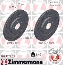 2 x ZIMMERMANN 320.3829.53 Bremsscheibe für KIA