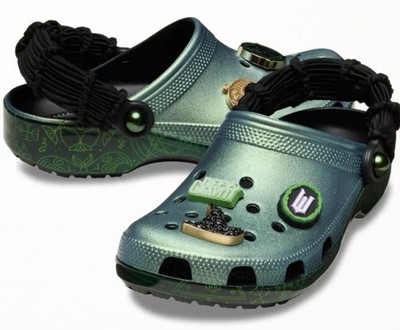 Crocs Classic Wicked Witch Elphaba Glow Clog Women Size 6 Men Size 4 Green Black