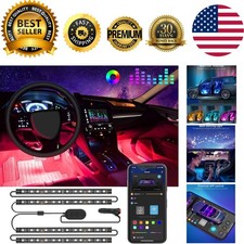 Smart LED Car Lights with App Control: 16M Colors & Music Mode, Universal Fit