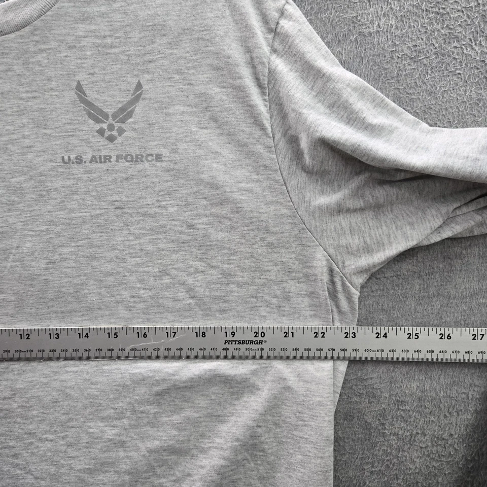 VINTAGE US Air Force Men Shirt XL Gray Physical Training Logo 90s USA - Image 4 of 4