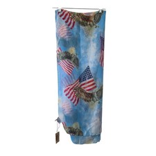 Woodland Creek Patriotic Scarf American Flag Eagle Print Blue 4th of July USA