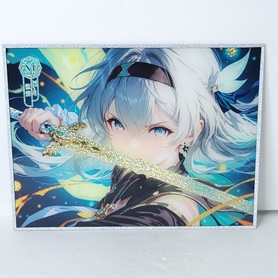 Firefly Shiny Sword In Action Waifu Card Anime Girl Wall Art Oversized Board A4