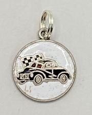 Vintage .925 STERLING SILVER Charm Stock Raci...