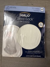 HALO Sleep Sack 100 Cotton Swaddle - Nb Micro Fleece 6-12lbs cream 3.0 Tog