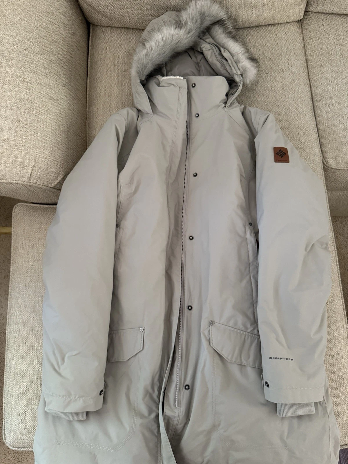 Women’s Columbia Insulated Omni-Heat Down Jacket (Beige) XL
