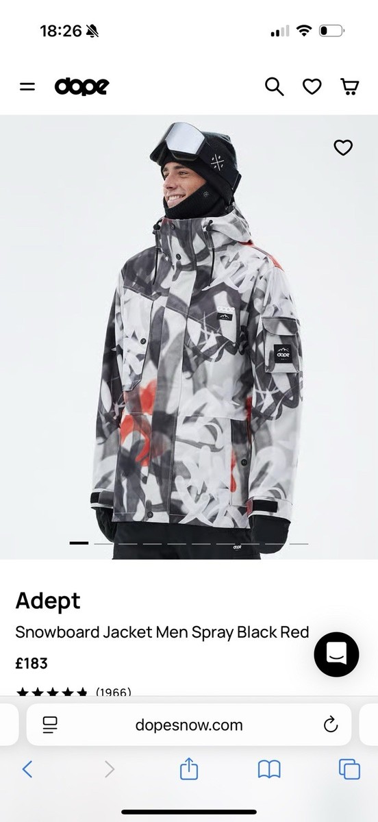 Dope Snow Men's Ski Snowboard Jacket Size L UK