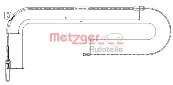 Metzger Autoteile Bremsseil Seilzug Feststellbremse 10.9331 FüR Vaneo Mercedes-image