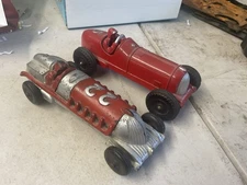HUBLEY 7 1/2 Inch Race Cars  #22 And #5  1930’s Racers   Toy