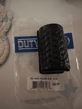 Dutyman 3621P Police Mace Holder, Police/Sheriff Black Leather Basket weave