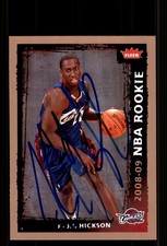 Signed Basketball Card Auto J.J. Hickson 2008-09 Fleer #219 Cleveland Cavaliers