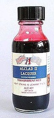 Alclad 1oz. Bottle Transparent Red Lacquer - Hobby and Model Lacquer Paint