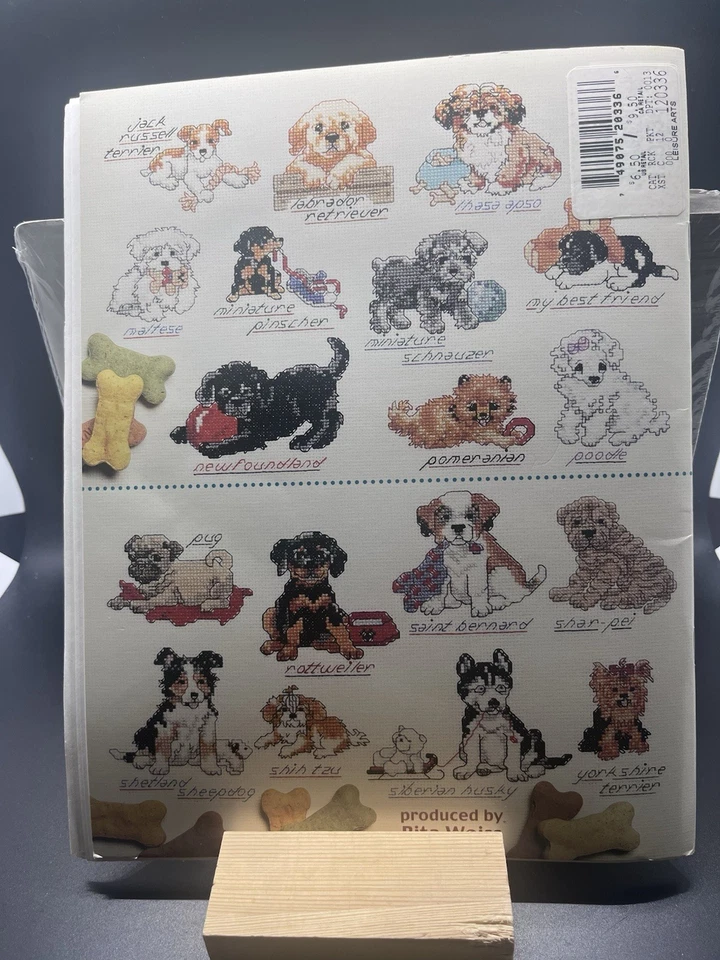 An Encyclopedia of Puppies Counted Cross Stitch Pattern Book Gillum 3734 - Image 2 of 3