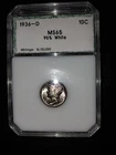 1936-D Mercury Dime Uncirculated 95% White (Better Pictures)