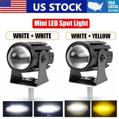 2x Mini LED Spot Light Bar Work Pods Fog Driving Lamp Hi-Lo Beam Offroad ATV SUV