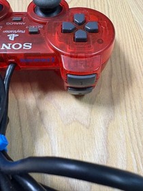 Sony PlayStation 2 PS2 DualShock 2 SCPH-10010 OEM Controller Clear Red Japan