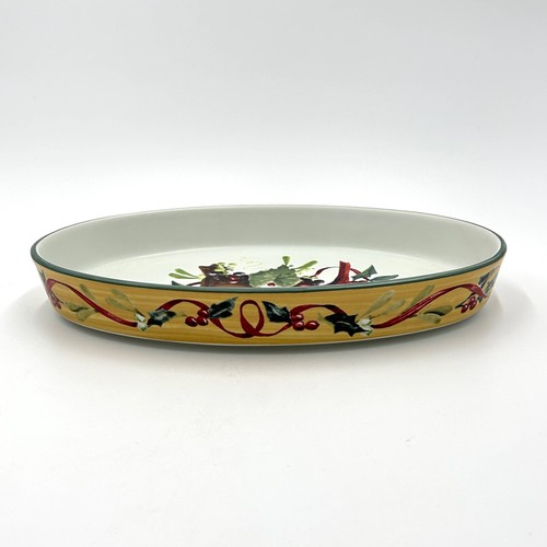 13.5" Oval LENOX Winter Greetings Baker w/Red Cardinals - Christmas, Holidays - Picture 4 of 8