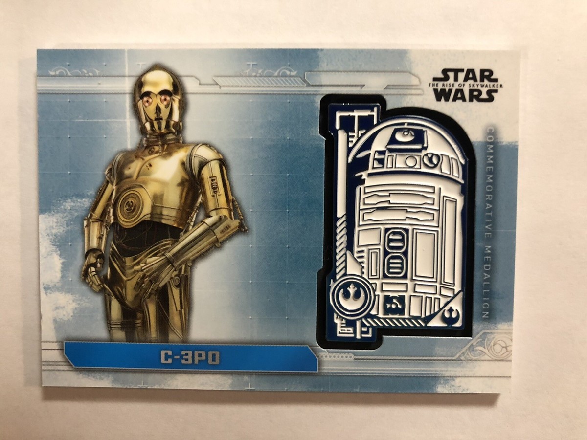 🔥🔥Topps Star Wars Rise Of Skywalker Medallion Card C-3PO 🔥🔥Topps Star Wars Rise Of Skywalker Medallion Card C-3PO