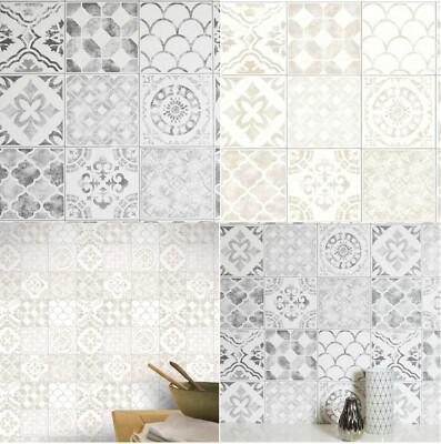 Arthouse Marokkanischer Stil Diamant Fliese Glitzer Schimmer Vinyl Effekt Tapete
