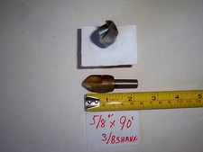1/2" X 90 DEGREE HIGH SPEED STEEL 3 FLUTE COUNTERSINK 3/8" SHANK MADE IN USA