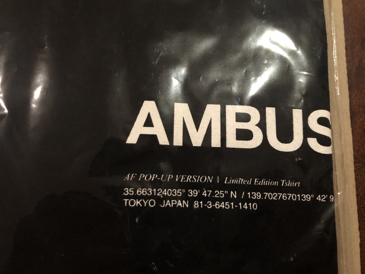 AMBUSH BWIJ001S23LEA0013000 関税送料込 AMBUSH X AMAZON COLLAB AW18 Black T Shirt 3L LARGE JAPAN | eBay