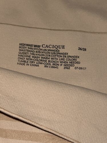 Cacique By Lane Bryant Stretch High Waist Brief Underwear Lot Of 2 26 28 Nude - Picture 5 of 7