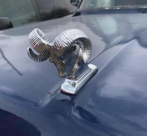 Chrome Metal Ram's Head Hood Ornament Replacement Dodge Ram Pickup Truck - Picture 6 of 7