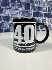 40 “I Refuse To Grow Up” Coffee Mug 40th Birthday Funny Cup Mug Black Amscam NY