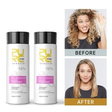 2 Pcs Brazilian Keratin 12 Repair Damaged Frizzy Hair Treatment Straightening