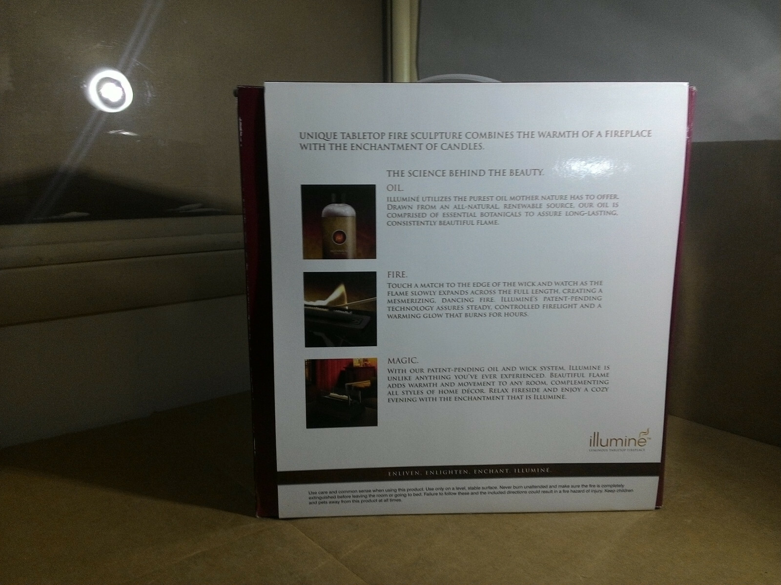 Illumine Harmony Luminous Tabletop Oil Fire Magic Fireplace (ARBK1) eBay