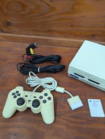 SONY PS2 PlayStation 2 SCPH-55000 GT White Console NTSC-J Japan W/ Memory Card