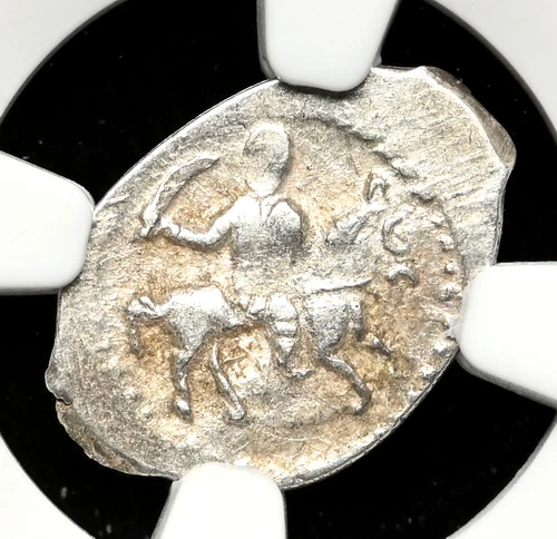 RUSSIA. Ivan IV "The Terrible", 1533-1584. Silver Kopek, Sword type, NGC AU53