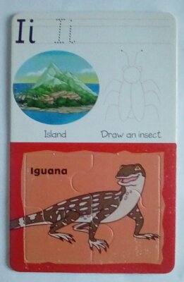 I J Phonics Karte Puzzle Aktivität Ressource Bildung Alphabetisierung Lesen Schreiben