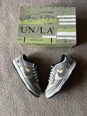 Size US 8 Nike Dunk Low x Union LA Marine Minuit/Midnight Navy (used) Pistachio