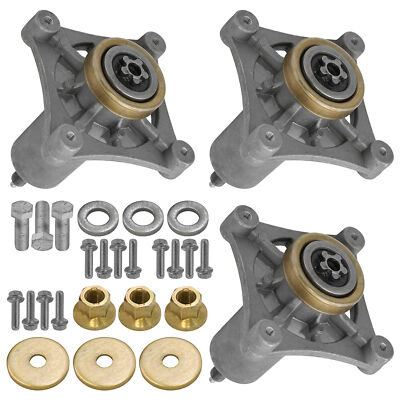 Caltric 3 Spindle Assembly Kit For Husqvarna GTH26V54 LGT2554 LGT2654 Decks