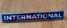 Vintage International Truck Emblem Badge 9  Blue/Silver Semi