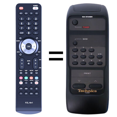 Technics テクニクス RAK-ST106WH オーディオ リモコン New RAK-ST106WH Replacement Remote Control Suitable For Technics