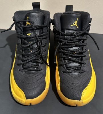 AIR JORDAN 12 XII RETRO GS SIZE 4Y BLACK UNIVERSITY GOLD 153265 070 | eBay