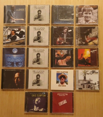 Eric Clapton 18 CD Lot Journeyman, Reptile, Another Ticket, Pilgrim, Crossroads+