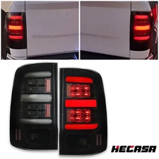 For 2009-2018 Dodge Ram 1500 2500 3500  LED Bar Brake Lamps  Black Tail Lights