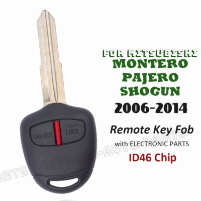 for Mitsubishi Shogun Pajero Montero 2006-2014 ID46 Chip Remote Key Fob -Left