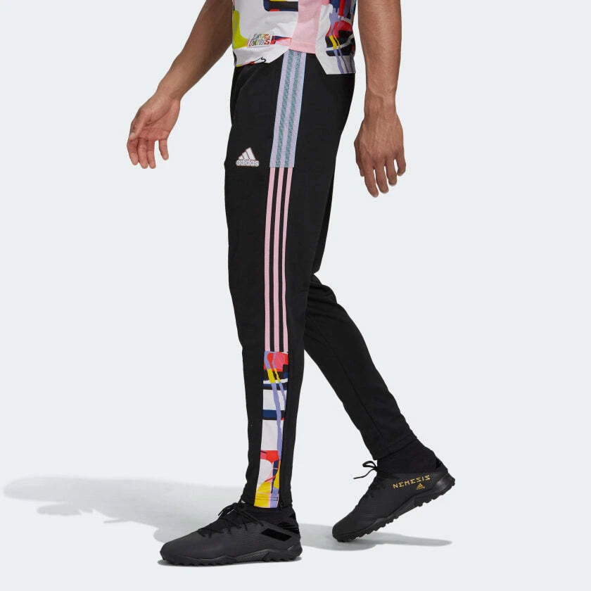 Adidas Men's Love Unites Tiro Track Pant Black-Multicolor H50878 Adidas Men's Love Unites Tiro Track Pant Black-Multicolor H50878