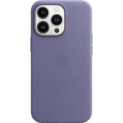 Original Apple Leder Hülle Case Cover iPhone 13 Pro Wisteria Lila MAGSAFE NEU